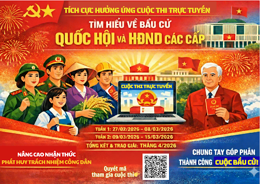 HƯỞNG ỨNG CUỘC THI TRỰC TUYẾN “TÌM HIỂU BẦU CỬ QUỐC HỘI VÀ HỘI ĐỒNG NHÂN DÂN CÁC CẤP”